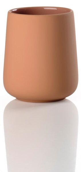 Tazza in gres arancione per spazzolini da denti Nova One - Zone