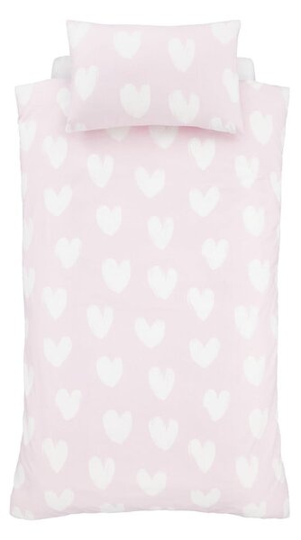 Biancheria da letto singola per bambini in flanella 135x200 cm Hearts - Catherine Lansfield