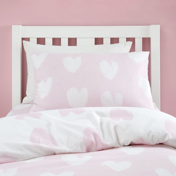 Biancheria da letto singola per bambini in flanella 135x200 cm Hearts - Catherine Lansfield