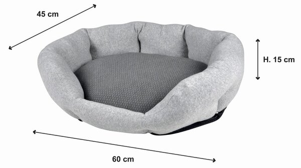 Letto grigio per cani 45x60 cm - Love Story