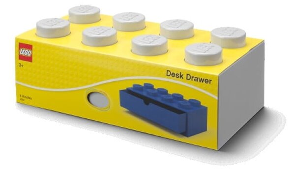 Scatola da tavolo grigia con cassetto Brick - LEGO®
