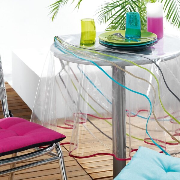 Tovaglia in PVC adatta per pulizia con panno umido ø 180 cm Garden – douceur d'intérieur