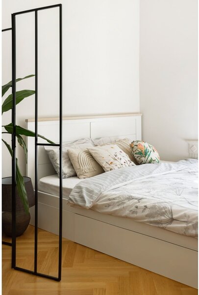 Letto matrimoniale bianco con contenitore con griglia 160x200 cm Gabi - Marckeric