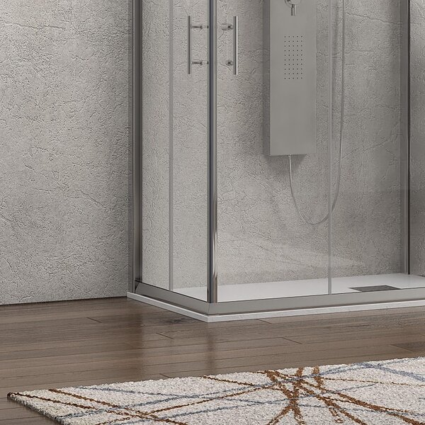 Kamalu box doccia tre lati 70x110x70 doppio scorrevole altezza 190 kf1000