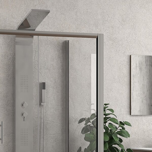 Kamalu box doccia tre lati 70x110x70 doppio scorrevole altezza 190 kf1000