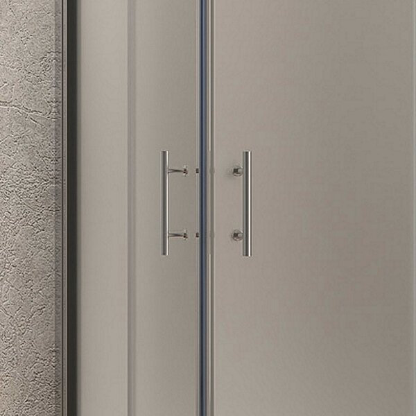 Kamalu box doccia tre lati 70x90x70 vetro opaco apertura doppio scorrevole kf1000