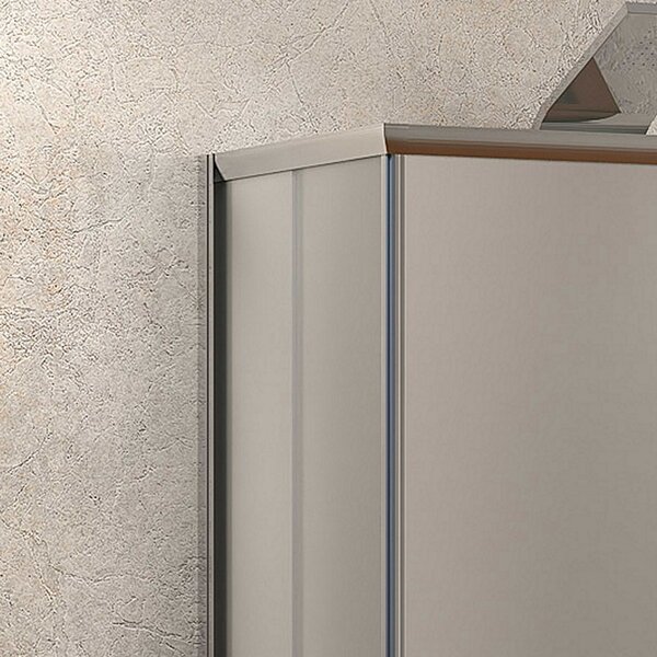 Kamalu box doccia tre lati 70x90x70 vetro opaco apertura doppio scorrevole kf1000