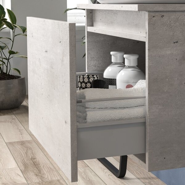 Mobile 100cm per bagno sospeso con cassetto ammortizzato SP-100B - KAMALU