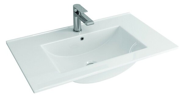Mobile bagno sospeso 80cm con lavabo integrato e 2 cassetti TOD-80L - KAMALU