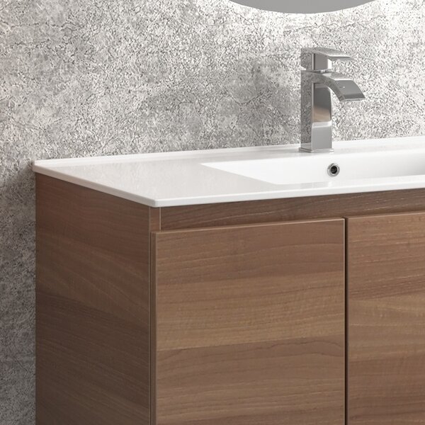 Mobile bagno 100cm con lavabo incasso cassetti e ante TOD-100LB - KAMALU