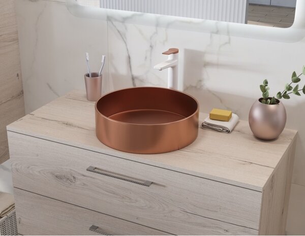 Mobile bagno sospeso da 100 cm due cassetti soft close EL-100P - KAMALU
