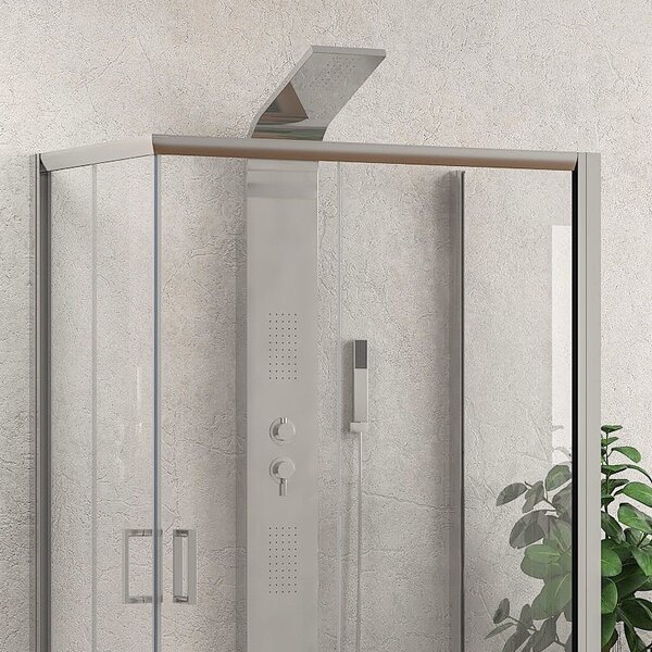 Kamalu box doccia 3 lati 70x70x70 altezza 180 cristallo trasparente k410