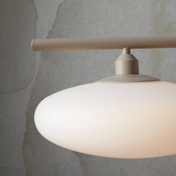 IT´S ABOUT ROMI Lampada a sospensione in vetro Sapporo, dimmerabile, Crema / Ambra, Cucina, Metallo, Lampada a sospensione