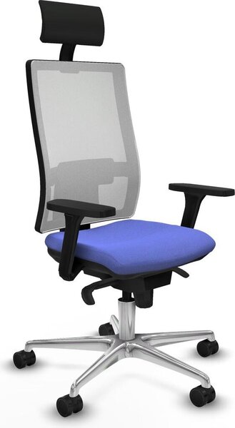 Sedia da ufficio Piqueras y Crespo, modello 3D086N1, colore azzurro