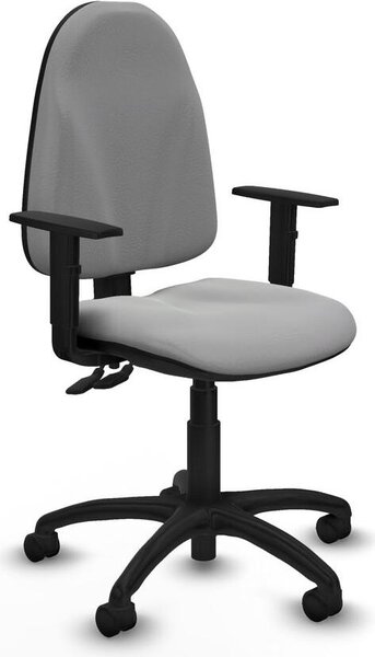 Sedia da ufficio Piqueras y Crespo modello B1D01RN, colore grigio chiaro