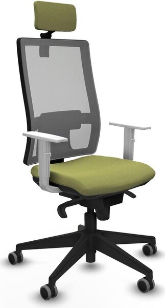 Sedia da ufficio Piqueras y Crespo, modello 4B066G2, colore verde