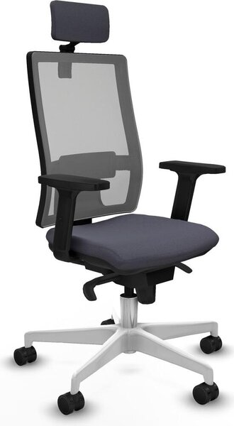 Sedia da ufficio Piqueras y Crespo modello 2D026N2, colore grigio scuro