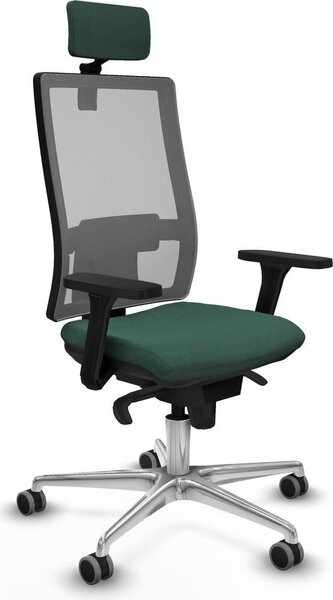Sedia da ufficio Piqueras y Crespo, modello 3D086G2, colore verde