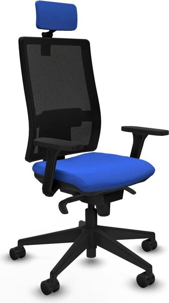 Sedia da ufficio Piqueras y Crespo modello 3D066N2, colore blu