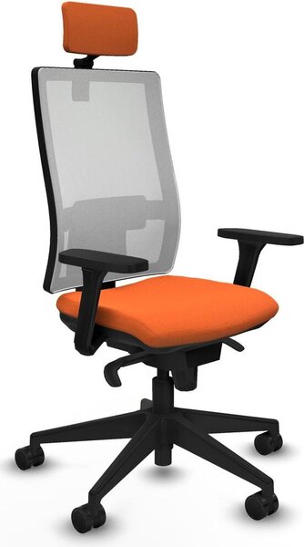 Sedia da ufficio Piqueras y Crespo modello 3D066N2, colore arancione