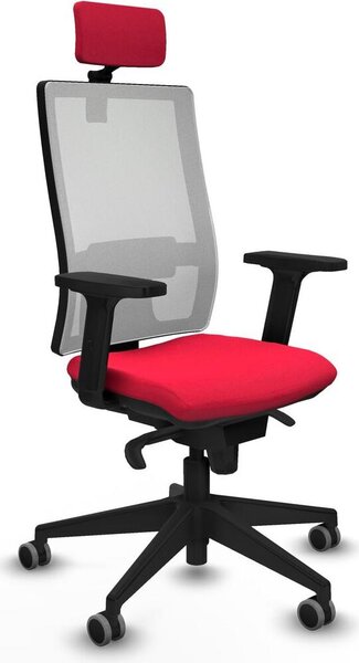 Sedia da ufficio Piqueras y Crespo 2D066G2, colore rosso