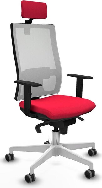 Sedia da ufficio Piqueras y Crespo, modello 1D026G2, colore rosso