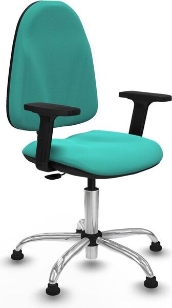 Sedia da ufficio Piqueras y Crespo modello B2D05RT, colore turchese