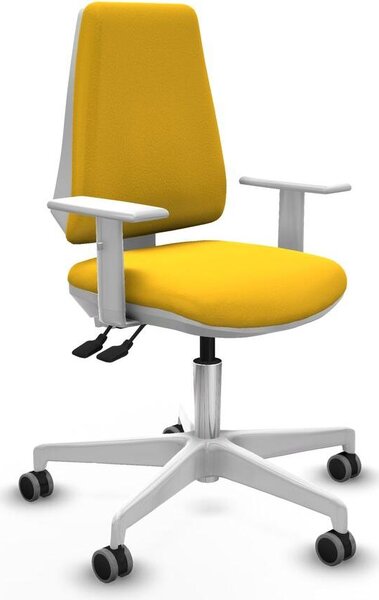 Sedia da ufficio Piqueras y Crespo, modello B5B026G, colore giallo