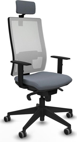 Sedia da ufficio Piqueras y Crespo, modello 1D066G2, colore grigio