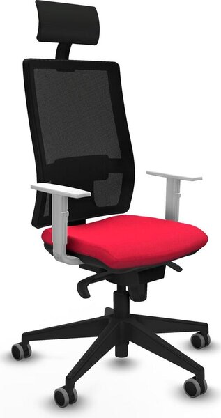 Sedia da ufficio Piqueras y Crespo, modello 4B066G1, colore rosso