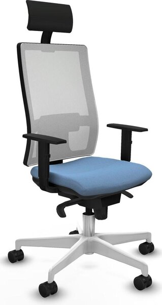 Sedia da ufficio Piqueras y Crespo, modello 1D026N1, colore blu cielo