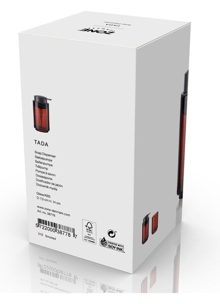 Dispenser per sapone marrone in vetro 250 ml Tada – Zone
