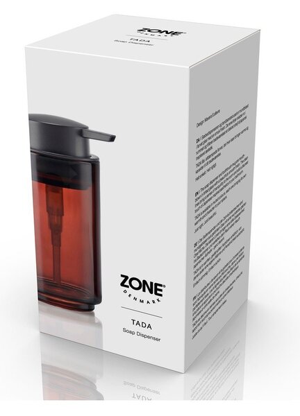 Dispenser per sapone marrone in vetro 250 ml Tada – Zone