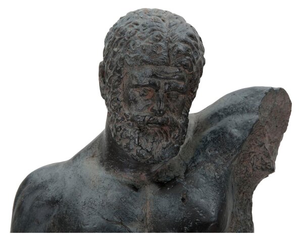Statuetta di busto di UOMO in resina ispirata alla scultura classica MUSEUM MAN Dimensioni 26x22xh 57 cm- colore nero