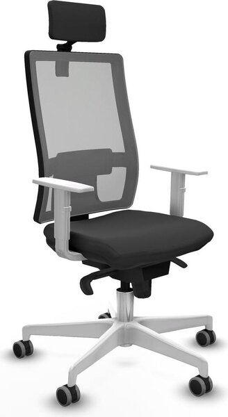 Sedia da ufficio Piqueras y Crespo, modello 4B026G2, colore grigio scuro