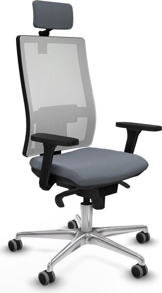 Sedia da ufficio Piqueras y Crespo, modello 3D086G2, colore grigio