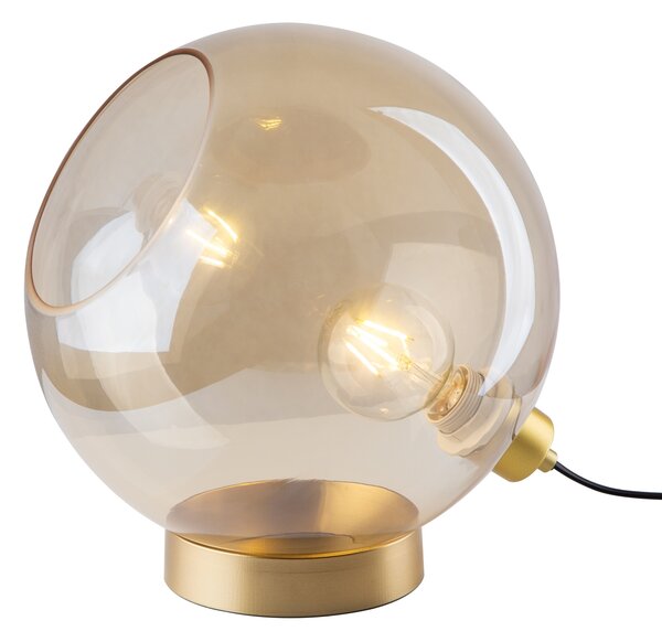 Lampada da tavolo, vetro, ambra, moderna, L 44 cm