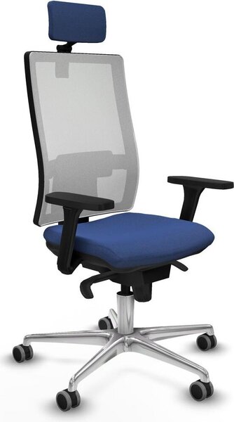 Sedia da ufficio Piqueras y Crespo, modello 3D086G2, colore blu navy