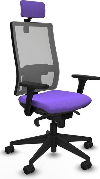 Sedia da ufficio Piqueras y Crespo, modello 3D066N2, colore lilla