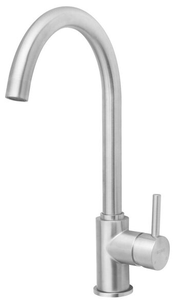 Miscelatore da cucina minimalista, acciaio inossidabile satinato