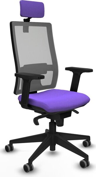 Sedia da ufficio Piqueras y Crespo, modello 2D066G2, colore lilla