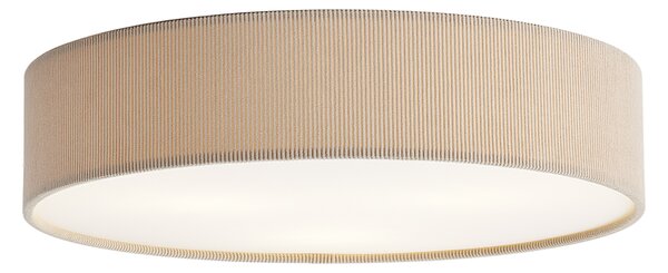 Plafoniera moderna color tortora con paralume in velluto 46cm 3 luci - Luz