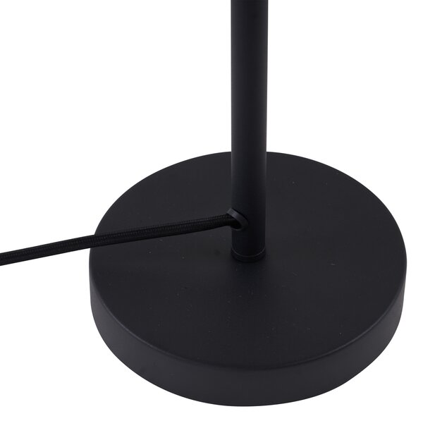 Lampada da Tavolo Retrò Nera con Vetro Bronzo - Bizle