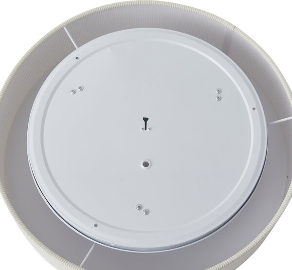 Plafoniera moderna bianca con paralume in velluto 46cm 3 luci - Luz