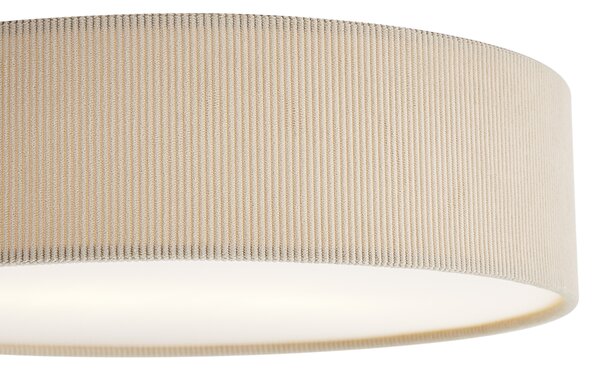 Plafoniera moderna color talpa con paralume in velluto 38cm 2 luci - Luz