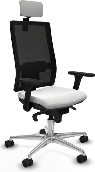 Sedia da ufficio Piqueras y Crespo, modello 3D086N2, colore bianco