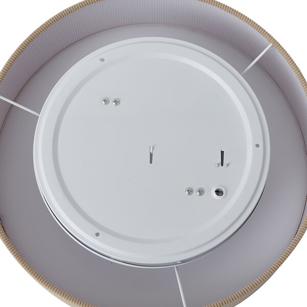 Plafoniera moderna color talpa con paralume in velluto 38cm 2 luci - Luz