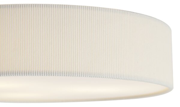 Plafoniera moderna bianca con paralume in velluto 46cm 3 luci - Luz