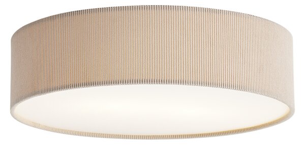 Plafoniera moderna color talpa con paralume in velluto 38cm 2 luci - Luz