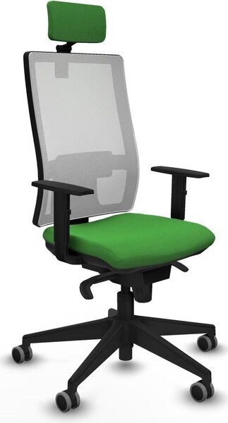 Sedia da ufficio Piqueras y Crespo, modello 1D066G2, colore verde